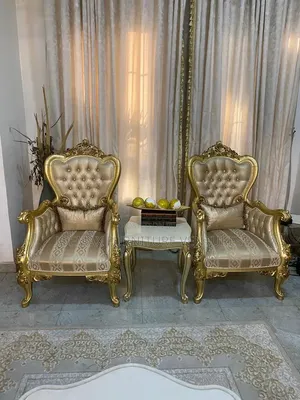 Turkish Standard Fabric Semi Royal Sofa Set Complete Set.