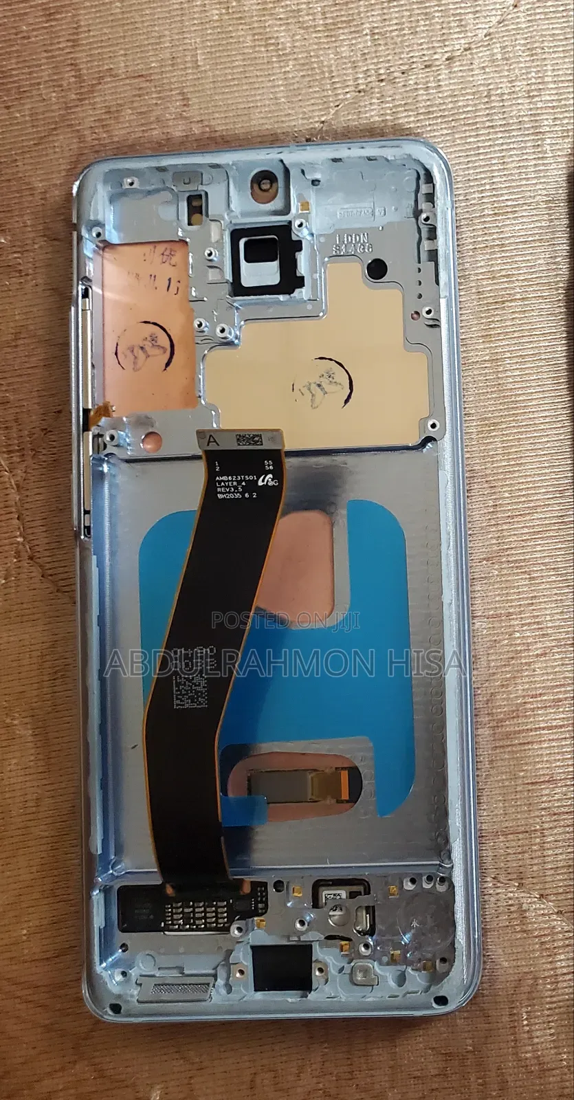 Samsung Galaxy S20 5G OLED Display With Frame (US Version - Blue Frame