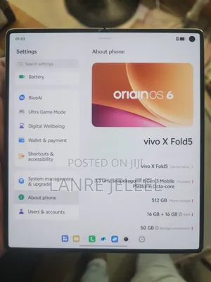 New Vivo X Fold5 512 GB Black