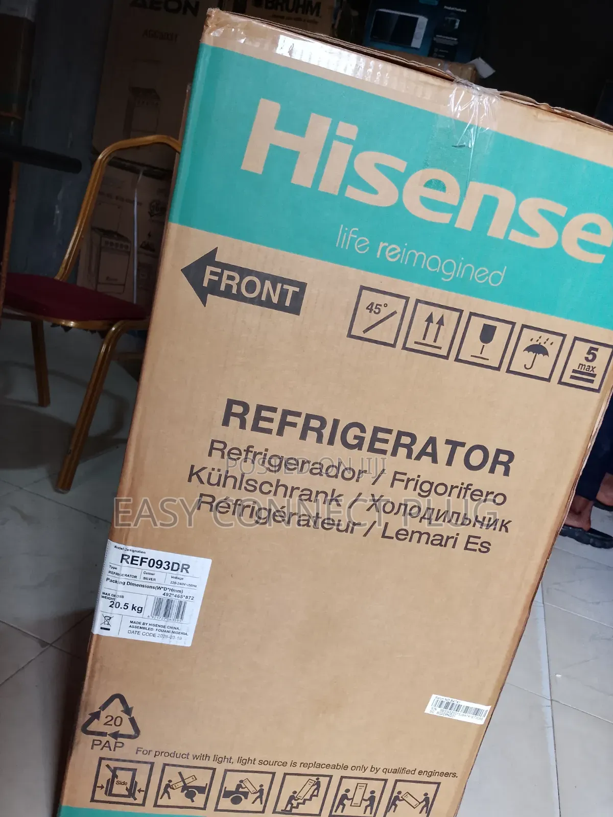 Hisense Refrigerator -Ref093dr, 90 Liters.