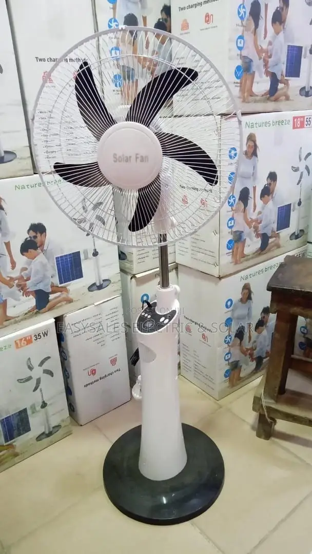 18” Solar Rechargeable Fan With Remote