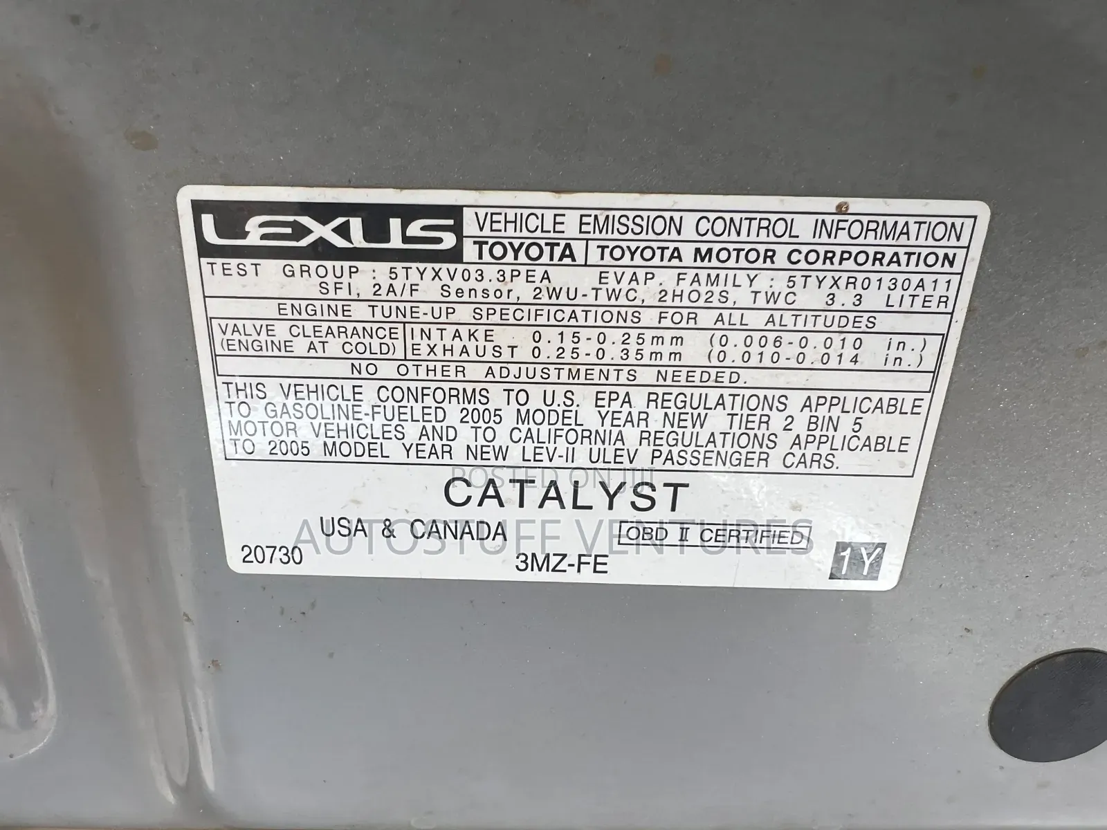 Lexus ES 2005 Silver
