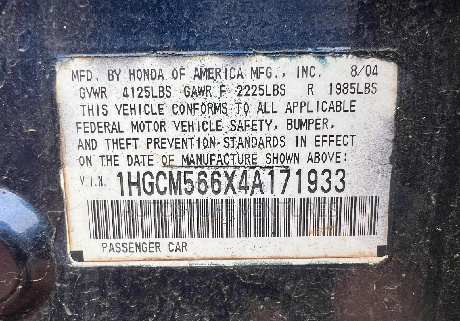 Honda Accord 2003 Blue