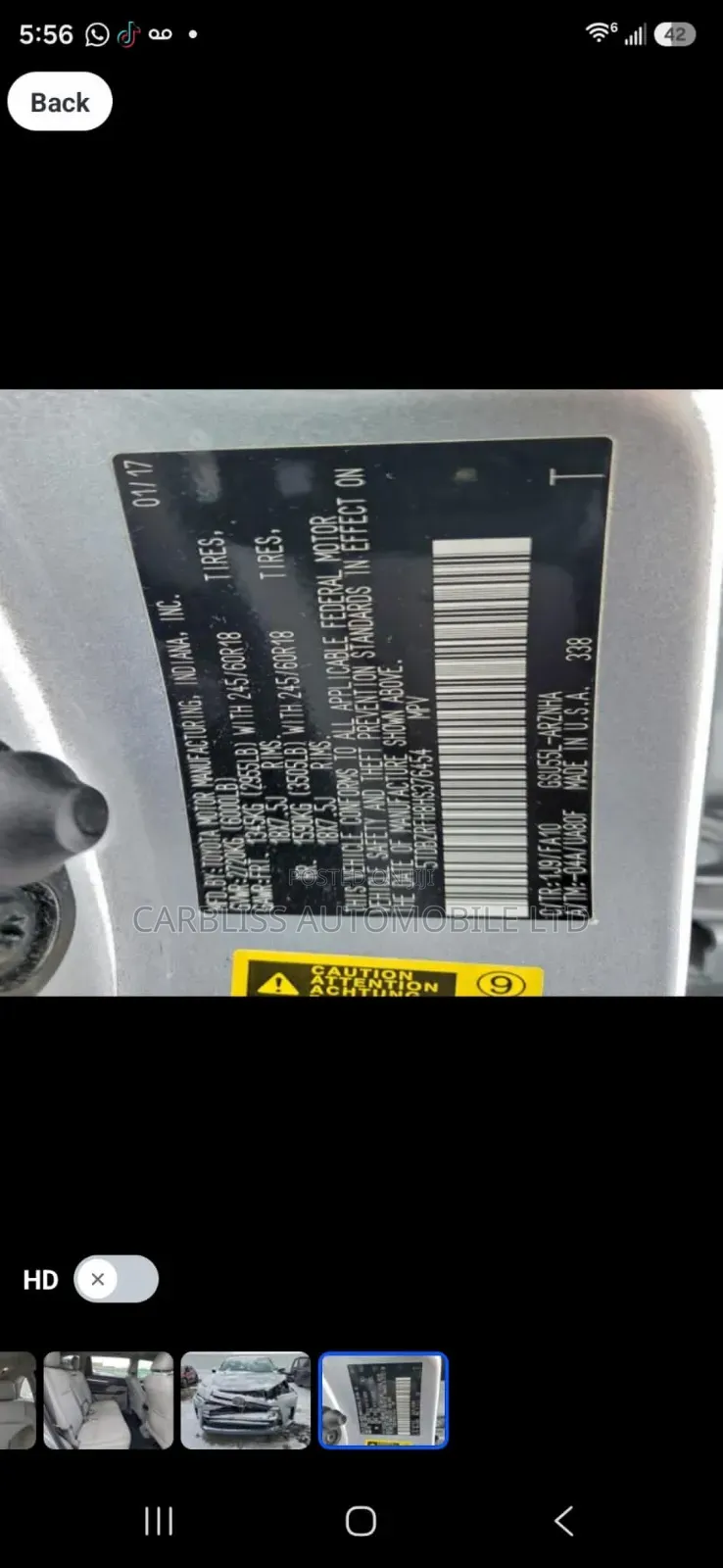 Toyota Highlander 2017 Silver
