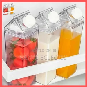 1L Clear Acrylic Milk and Juice Carton Bottles