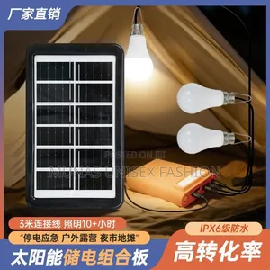 3 Bulbs Solar Home Lighting With Charging Cable