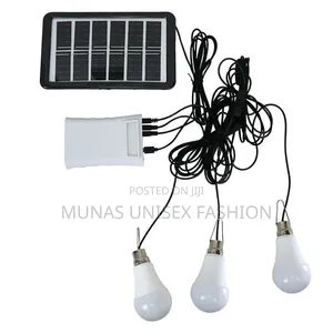 3 Bulbs Solar Home Lighting With Charging Cable