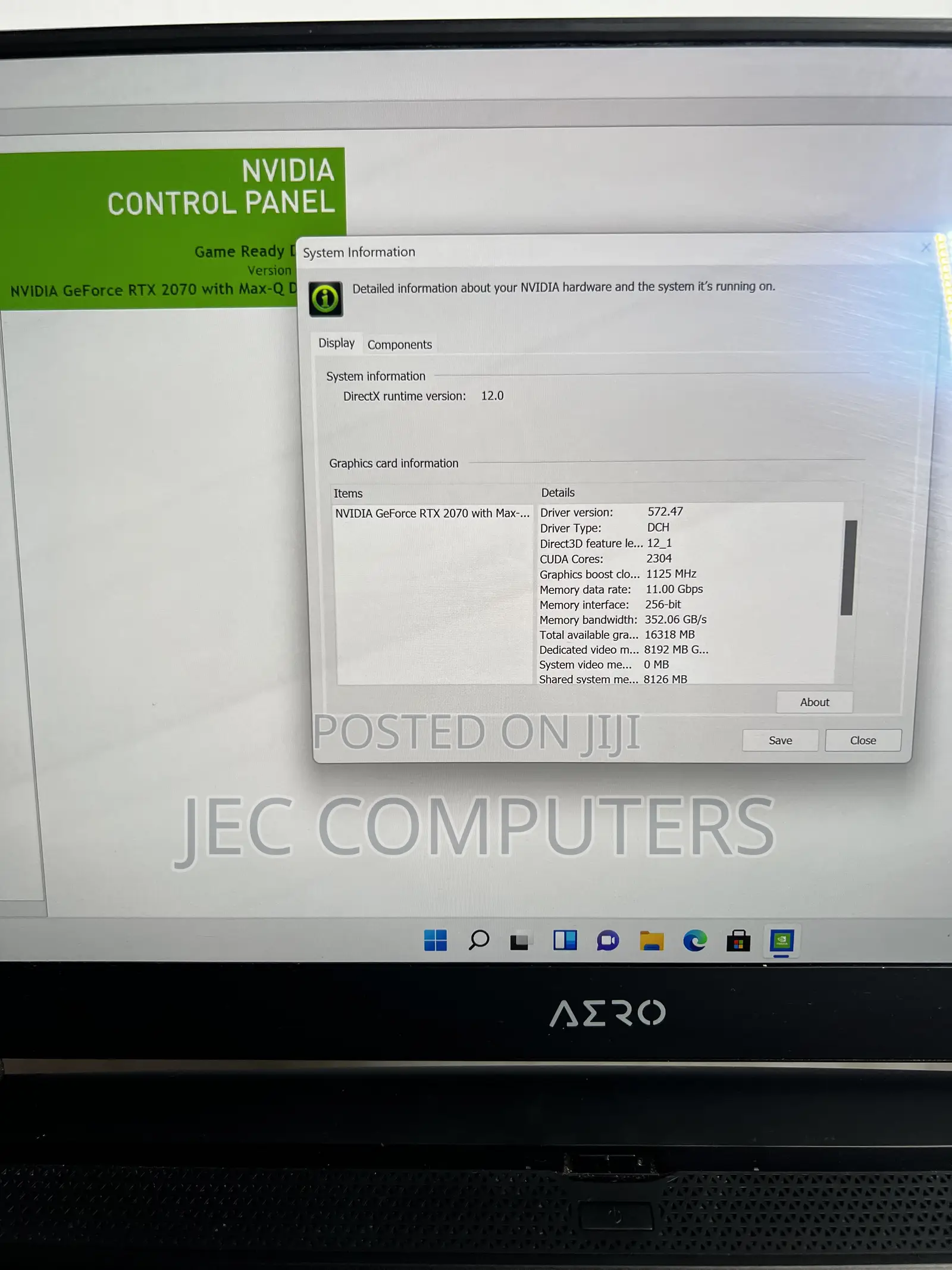 Laptop Gigabyte AERO 15 OLED 16GB Intel Core i7 SSD 512GB