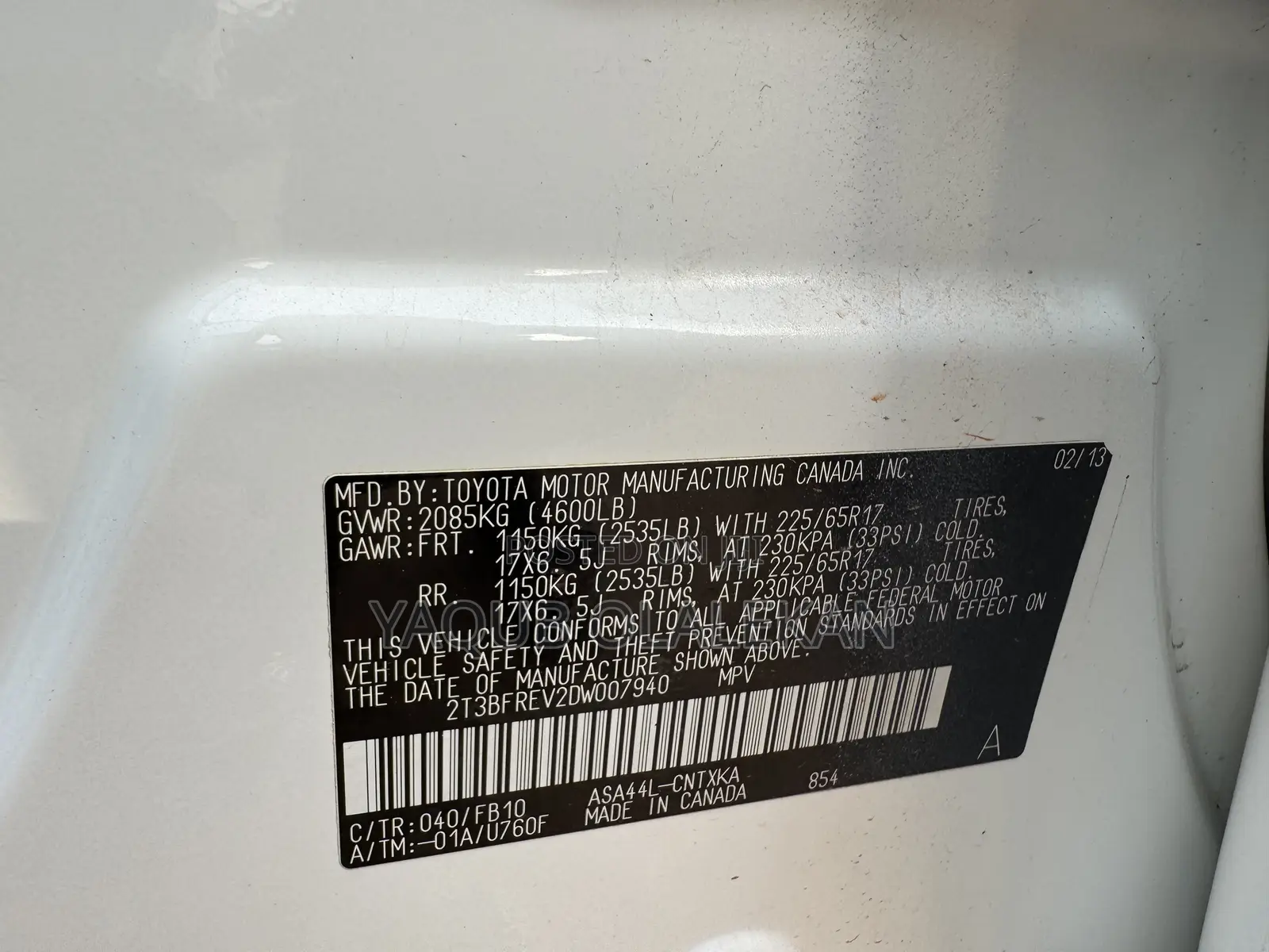 Toyota RAV4 2013 White