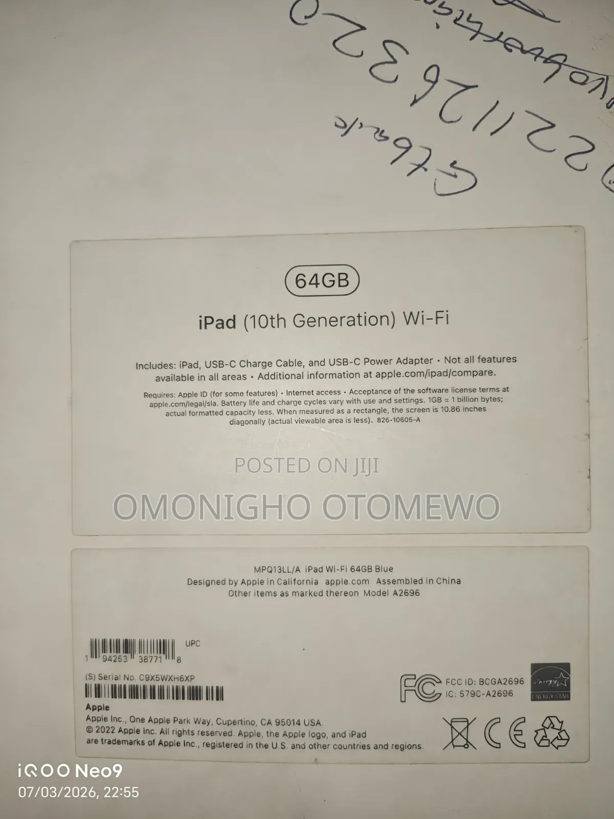 Apple iPad 10.2 (2021) 64 GB Blue