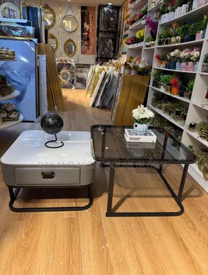 Square 2 in 1 Center Table (Mable Top)1 Drawer