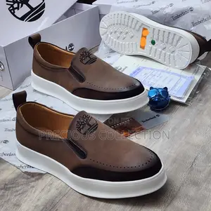 Men’s Top Quality Black and Brown White Sole Timber Loafers