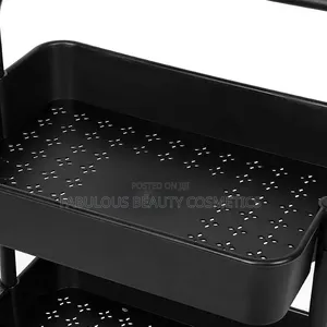 Storage Trolley Rack With Caster Wheels Rolling Cart Metal
