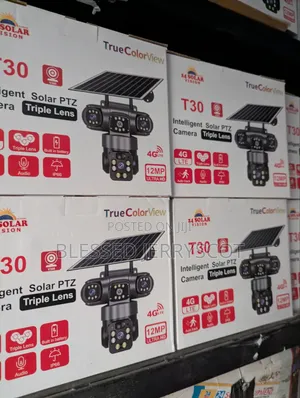 T30 Tripple Lens Intelligent PTZ Solar Camera Available in Stock.