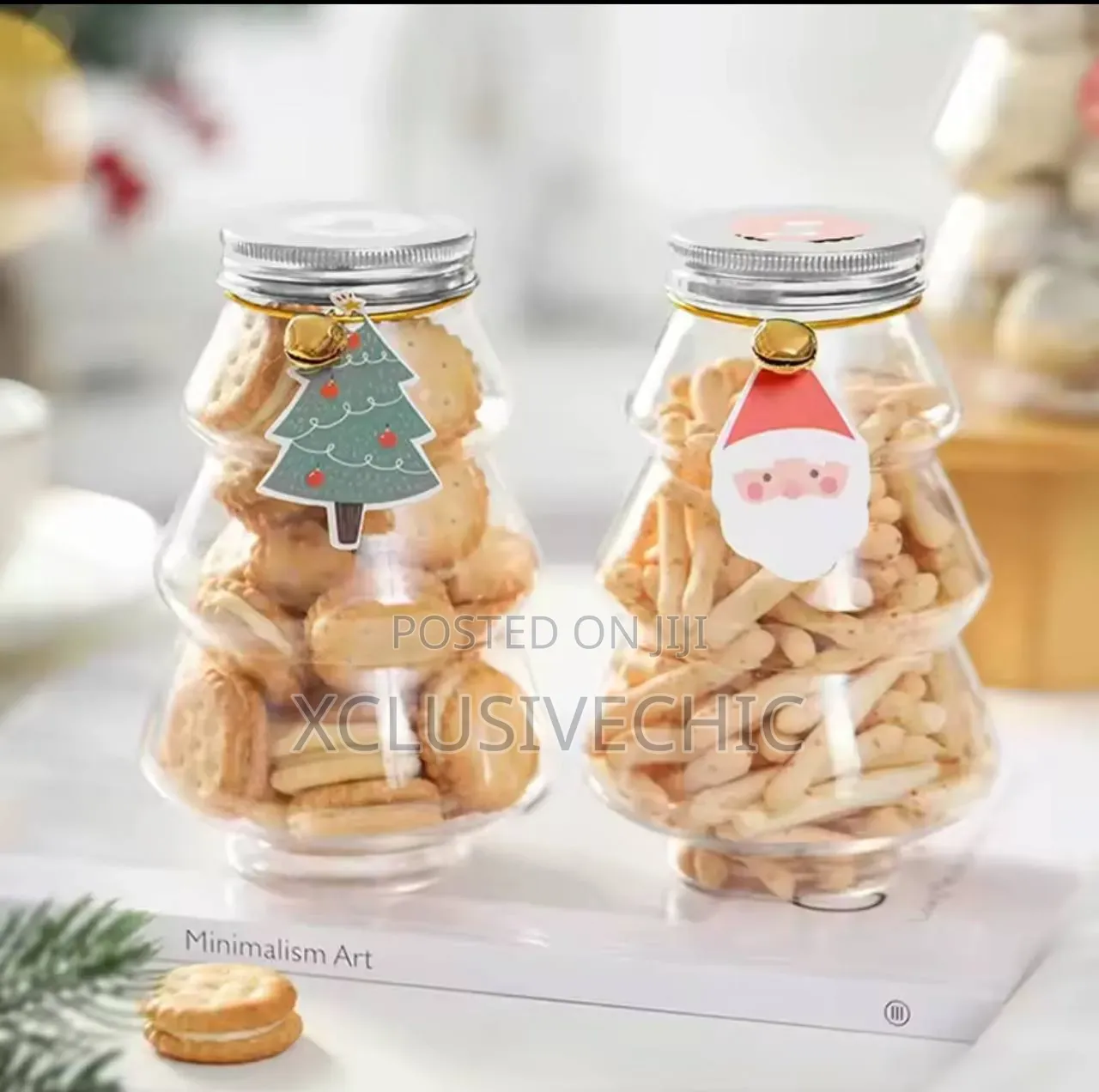 500ml Christmas Candy Biscuits Shaped Plastic Bottles