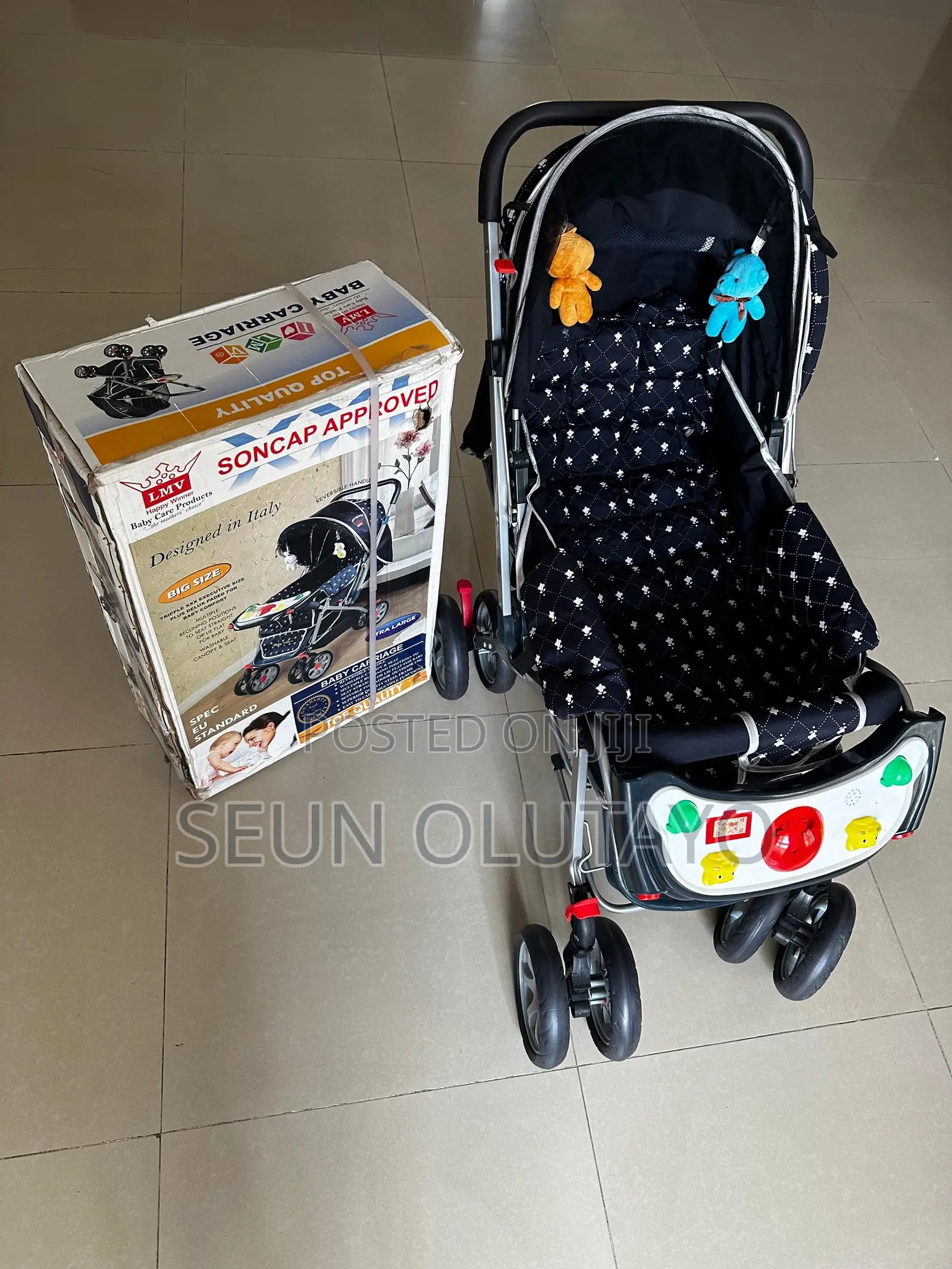 Dark Blue Baby Stroller (Neatly Used) in Ikate, Lekki