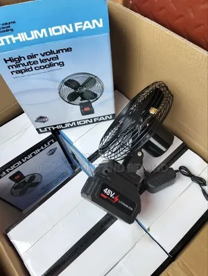 Iron Blade Lithium Battery Fan - 2 Batteries 48volts
