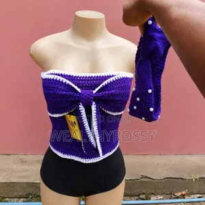 Front Twist Crochet Tube Top With Headband
