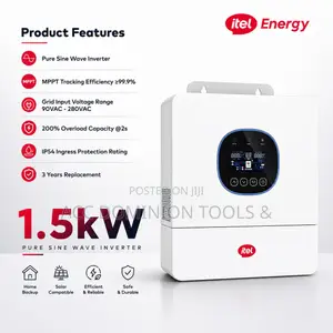 Itel 1.5kva Hybrid Inverter Ip54+1.5kw+12v+1phase+Mppt650w
