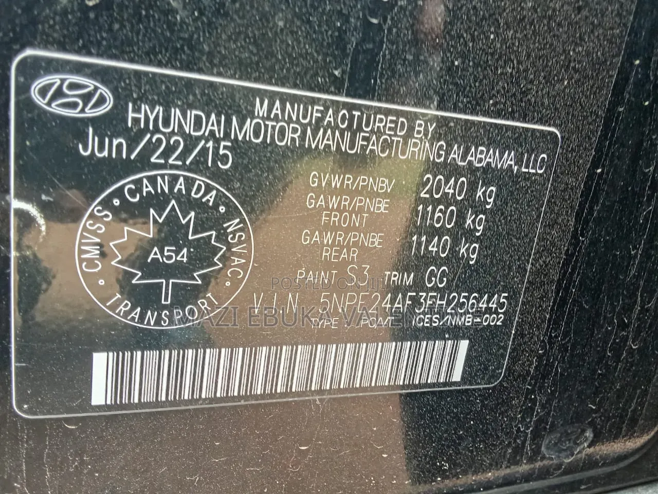 Hyundai Sonata 2017 Blue