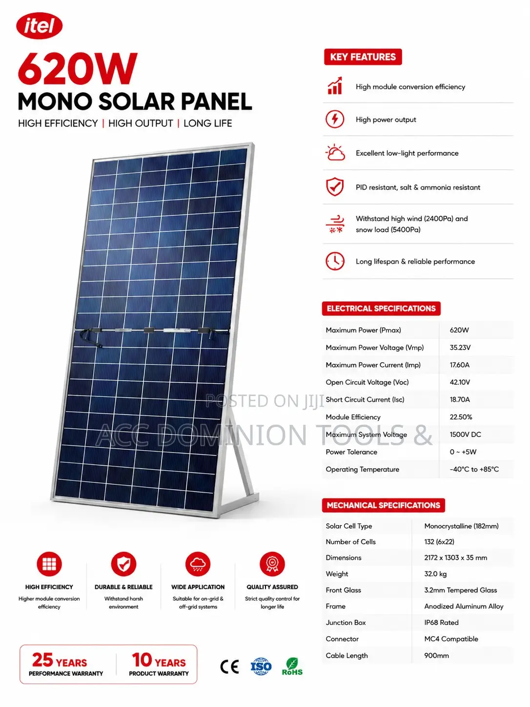 Itel 620watts Solar Panel
