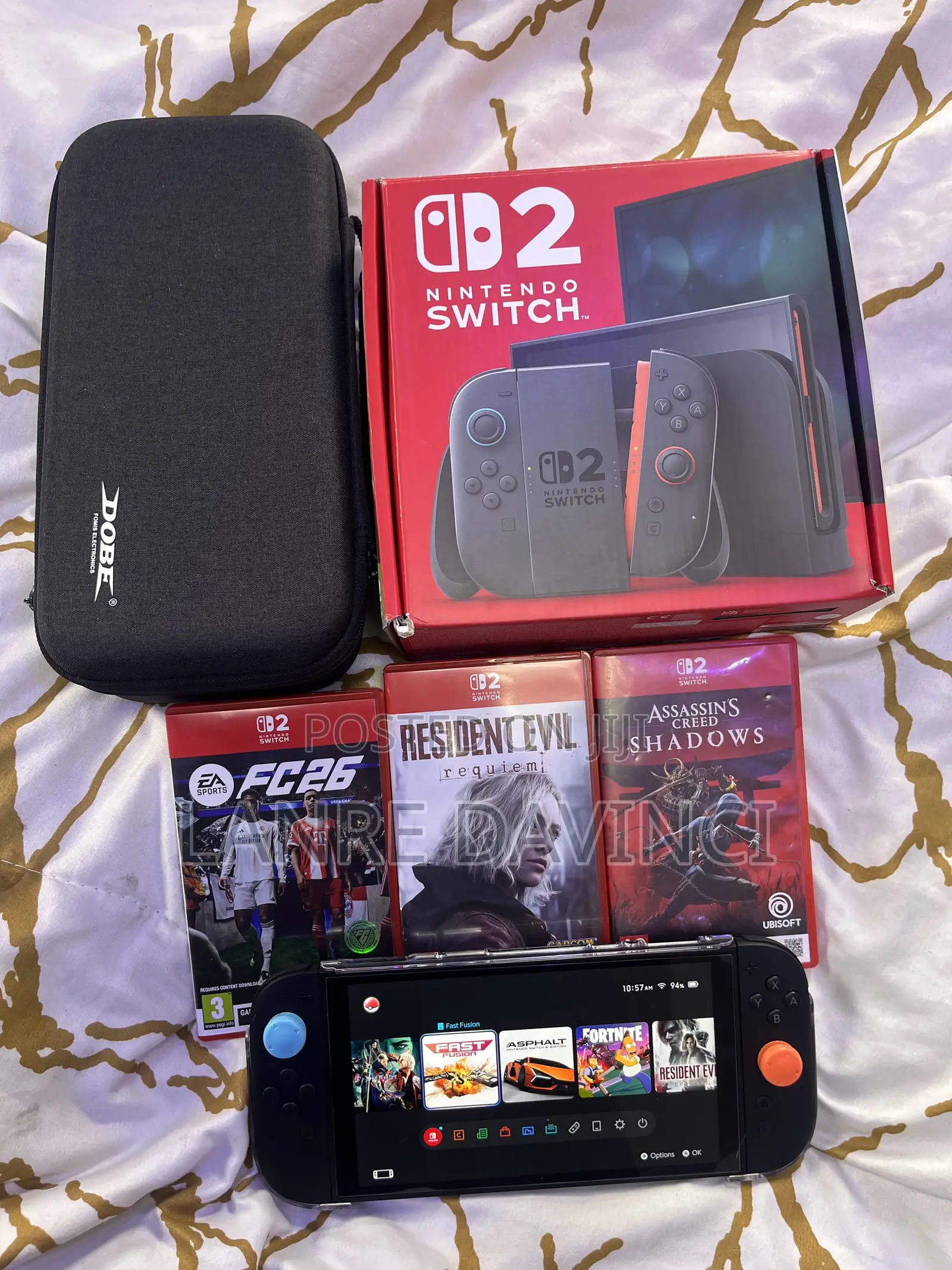 Open Box Nintendo Switch 2 + 3 Game Cards Bag