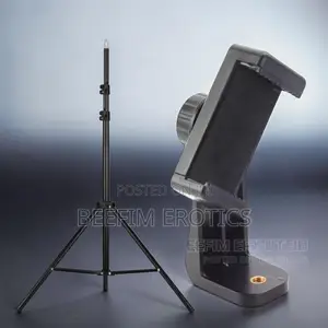 210cm Adjustable Ring Light Stand With Phone Holder Bluetooth Remote