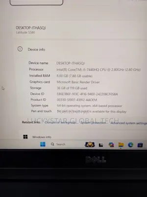Laptop Dell Latitude 5580 8GB Intel Core i5 SSD 256GB