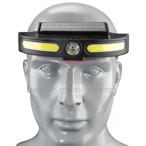 Solar Powered Waterproof Headlamp - USB Rechargeable Dual Light Source