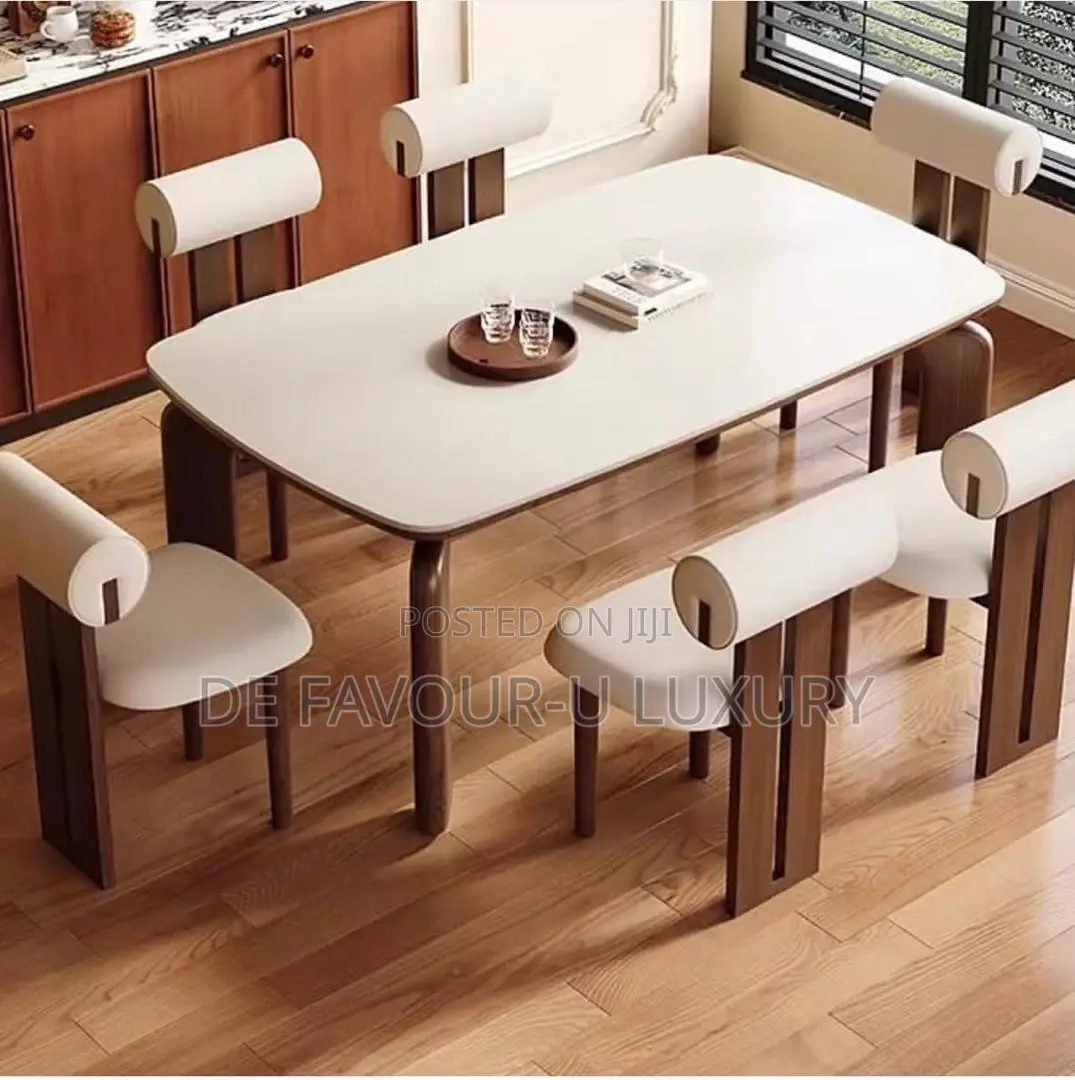 Marble Dining Table by 6 Chairs