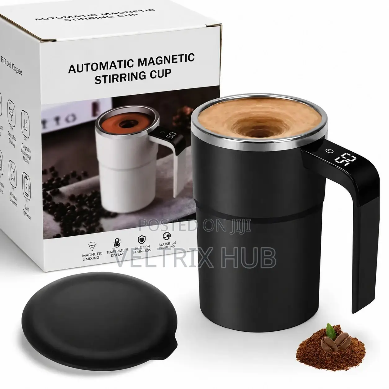 Coffee Mug Cup Self Stirring Rechargeable With Temperature Display