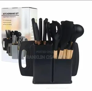 19-Piece Premium Non-Stick Kitchen Utensil Set With Knife Block