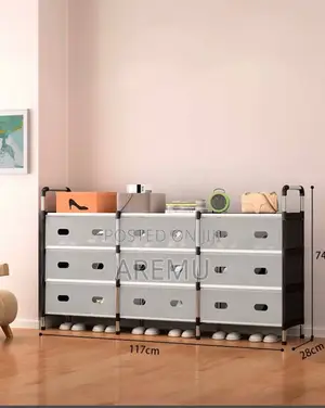 9 Space Shoe Rack With Cover