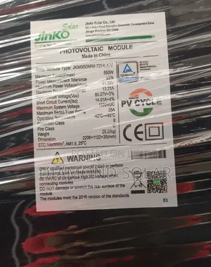 550w Jinko Solar Panel