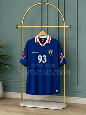 Retro Blue Football Jersey, Premium Quality Vintage Soccer