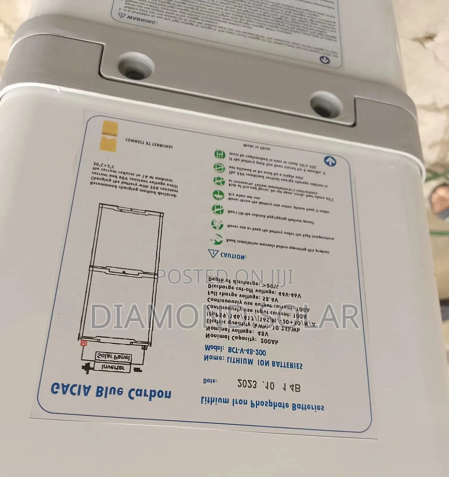 15kwh 51.2v Blue Carbon Lithium Ion Batteries