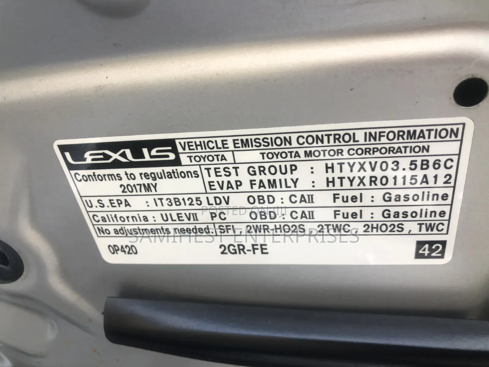 Lexus ES 2017 Silver