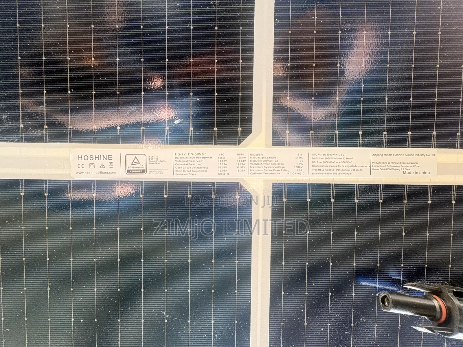 595 Watts Bifacial Solar Panel