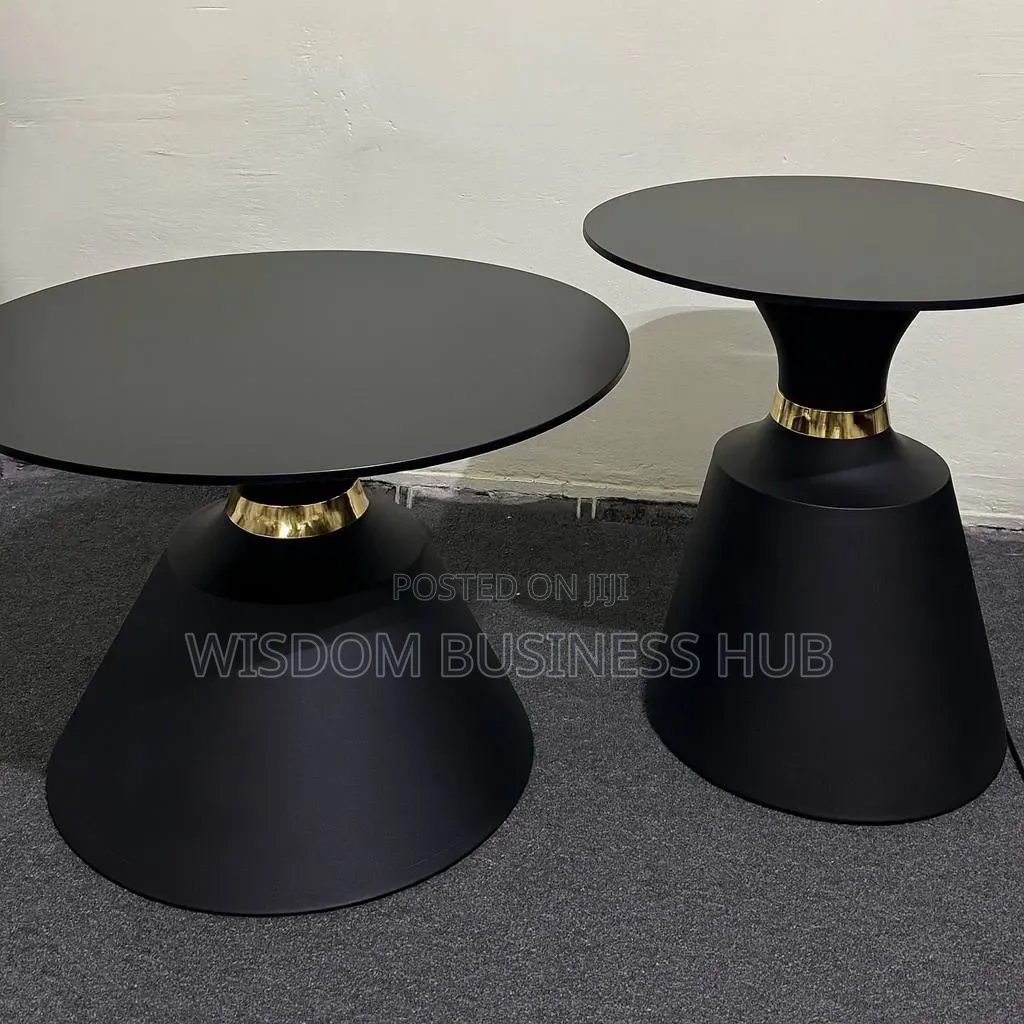 Cone Pedestal Side Table Set