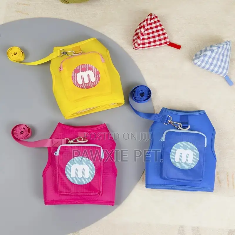 Pet Coat Jacket With Zip Bag N Lead