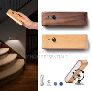 LED Wall Sconces Nordic Wood Motion Sensor Night Light