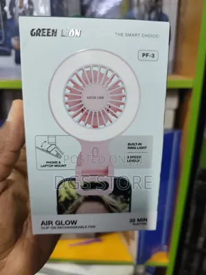 Green Lion Pf3 Air Glow Clip on Rechargeable Fan