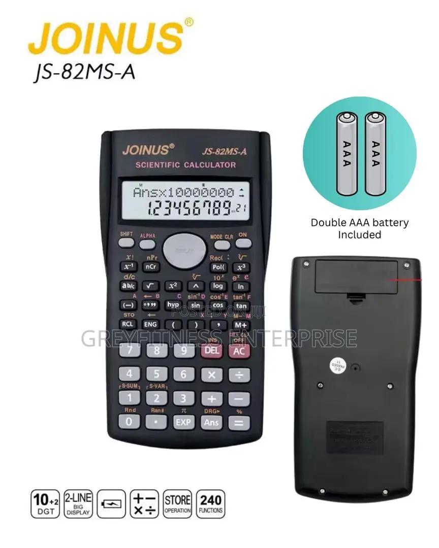 Scientific Calculator With Easy to Replace AAA Battery