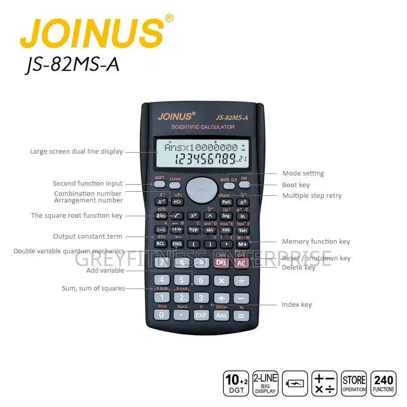 Scientific Calculator With Easy to Replace AAA Battery