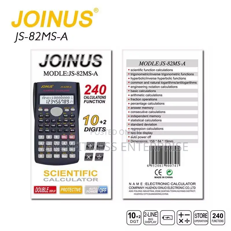 Scientific Calculator With Easy to Replace AAA Battery