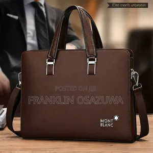 Luxury Men's Leather Laptop Briefcase – Business Office Handbag