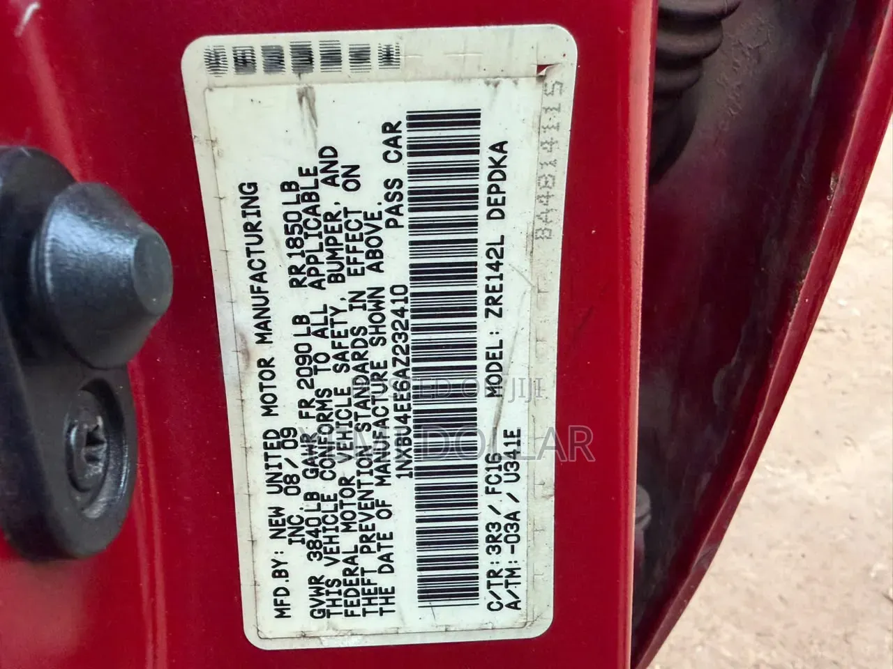 Toyota Corolla 2009 Red