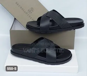 Brunello Cucinelli Leather Palm Slippers