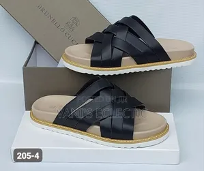 Brunello Cucinelli Leather Palm Slippers