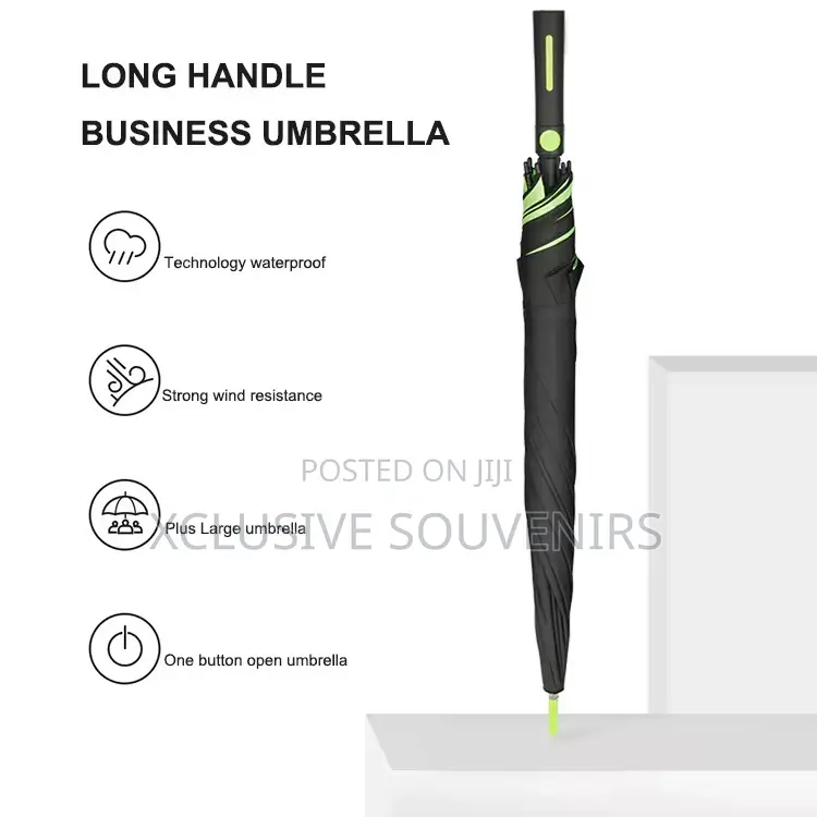 Large Size Custom Golf Umbrella Automatic Black Coating Rain Umbrella